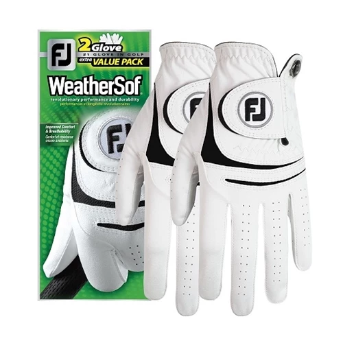 Footjoy Men's Golf Gloves - WeatherSof (2 Pack) 1 Footjoy Men's Golf Gloves - WeatherSof (2 Pack)