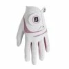 Footjoy Women's WeatherSof Glove, White/Pink (prior Gen)