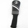 Unbranded Generic BLACK/GREY Fairway 3 Wood Headcover