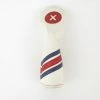 Maxfli Vintage Leather Hybrid X Headcover WHITE/RED/BLUE