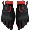 TaylorMade Control Rain Gloves, Black/Red