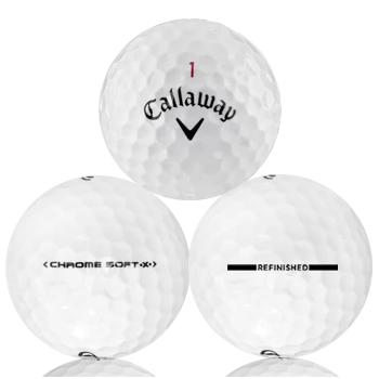 Refinished Golf Balls Callaway Chrome Soft X Refinished (Straight Line) 1 Refinished Golf Balls Callaway Chrome Soft X Refinished (Straight Line)